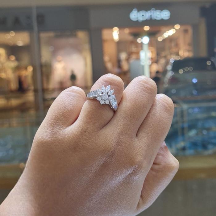 Cincin berlian mahkota 18k/Diamond Crown vintage Ring Diamond 18K / Diamond Jewelry