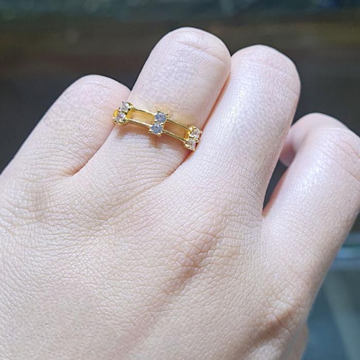 Cincin Mas 2 Baris 23K/ cincin mas 2 row/Diamond Jewelry