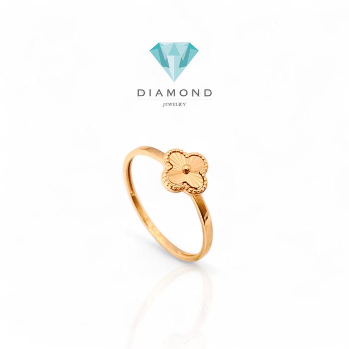 Cincin Clover Rose Gold 750K Diamond Jewelry