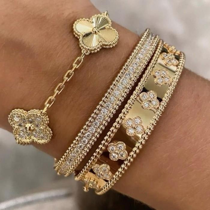 Perlee diamond pave vc bangle 18k-Diamond Jewelry