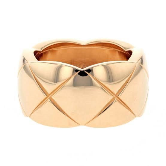 Coco rush quilt 18 K Rose Gold ring Diamond Jewelry-HT