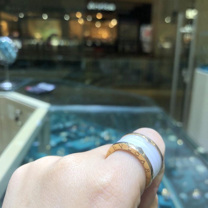 white zero ring 18k Ceramic -Diamond Jewelry