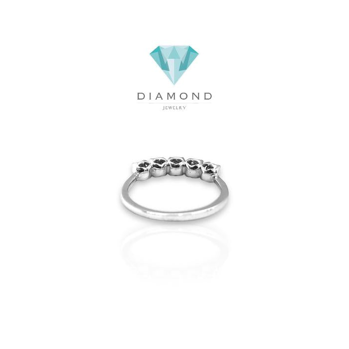 Tennis Diamond Ring 18k 4 diamond solitaire/lstring diamond ring tennis ring/cincin listring 4 mata 18k-Diamond Jewelry