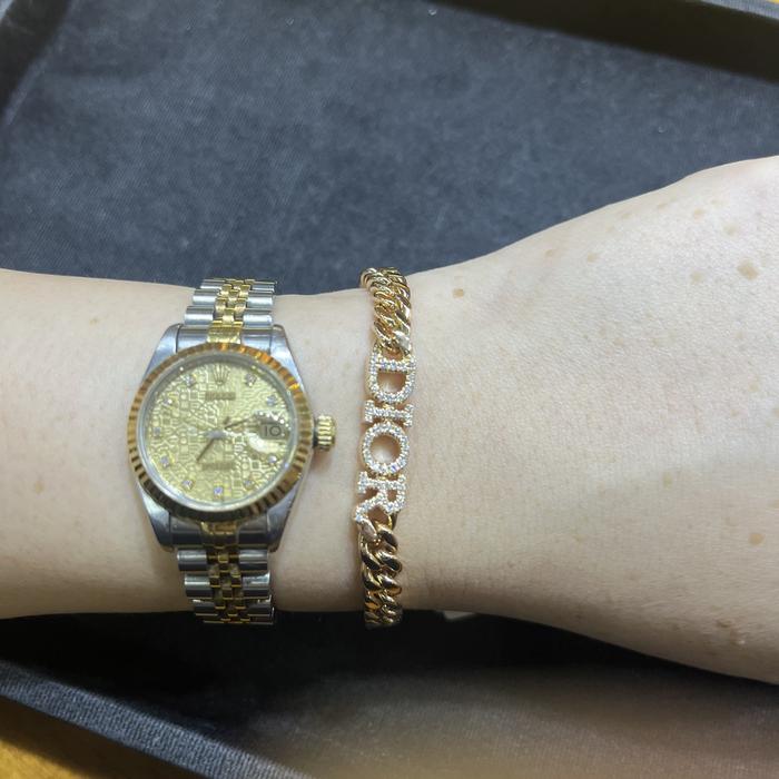 Custom Diamond Bracelet chain 18k Gold/Custom Name bracelet-Diamond Jewery-CUSTOMNAMEBRACELET
