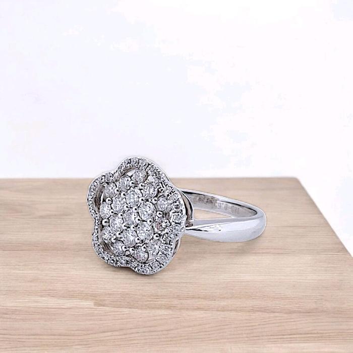 Flower Diamond Ring 18K / Diamond Jewelry