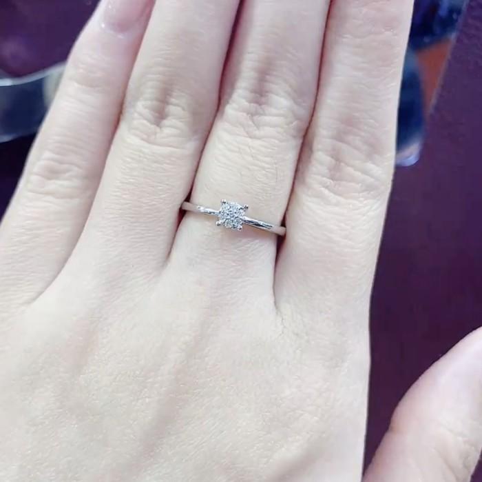 Cincin berlian diamond Soul ring 18 K white gold Diamond Jewelry