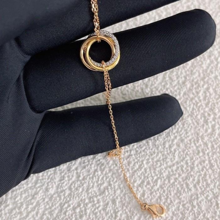 Trinity diamond bracelet crt 18k-Diamond Jewelry