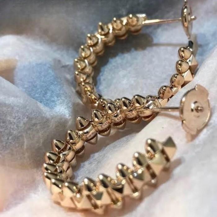 Clash gold 18k crt Earring 18K rose gold/diamond-Diamond Jewelry