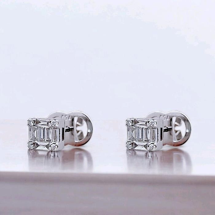Baguette Diamond Earring 18K / Diamond Jewelry