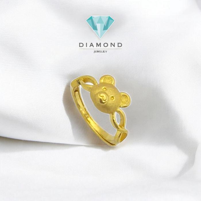 Cincin Mas Bear 24K-Diamond Jewelry