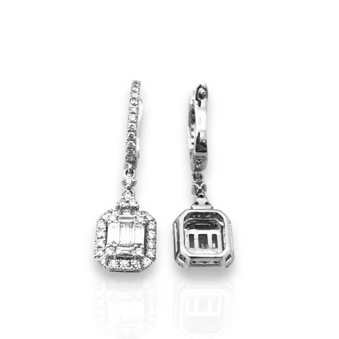 Bagguette diamond earring 18k Diamond Jewelry