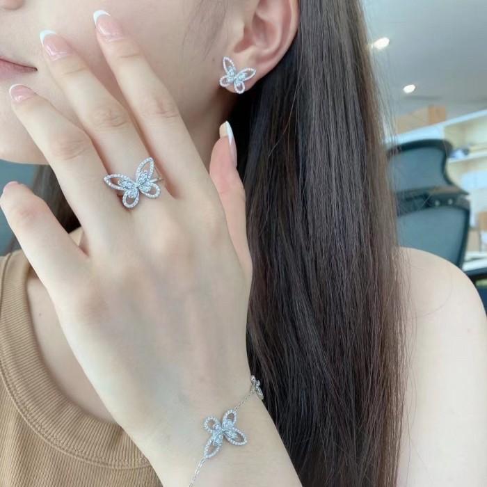Butterfly diamond bracelet 18k grf-Diamond Jewelru