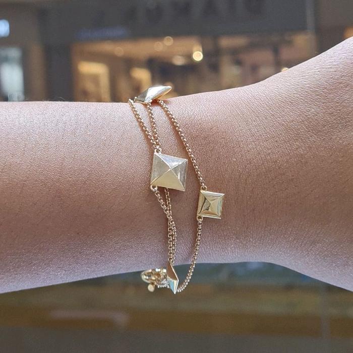 Clou H GOLD Bracelet 18K / Diamond Jewelry 402GBD1566RY- GELANG EMAS CLOU H BRACELET/GELANG MAS H CLOU