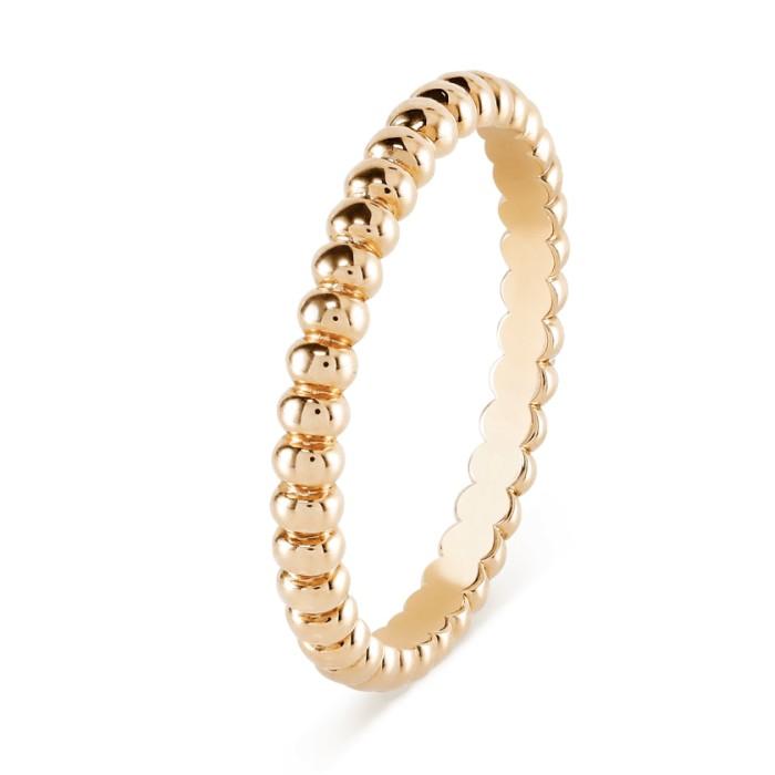 Perlee gold ring 18k-Diamond Jewelry
