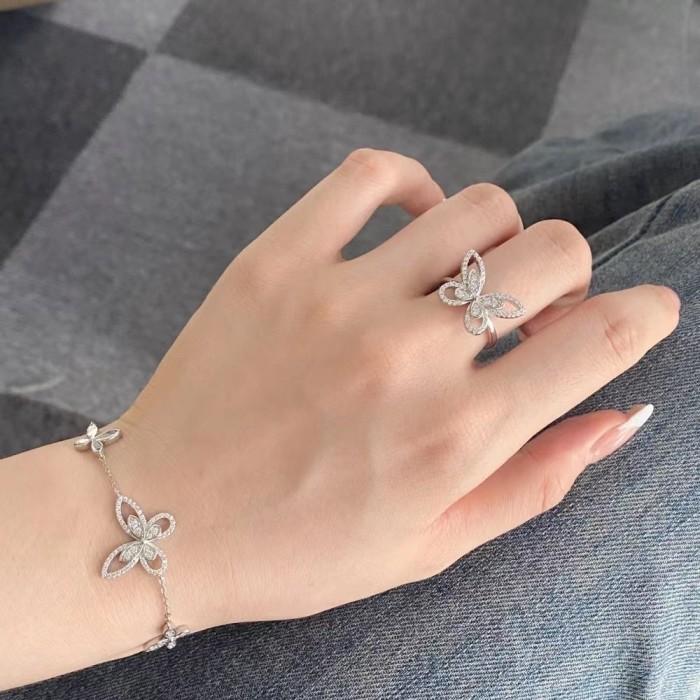 Butterfly diamond bracelet 18k grf-Diamond Jewelru