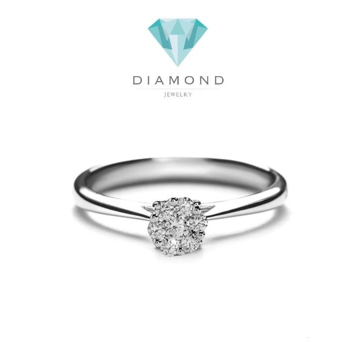 Lotus Diamond Ring - Cincin Berlian -Diamond Jewelry -White Gold 17