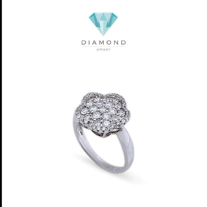 Flower Diamond Ring 18K / Diamond Jewelry