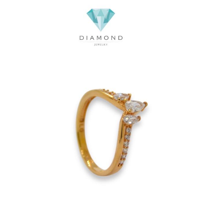 Ring Gold trimaquis crown/ Cincin mas 700-Diamond Jewelry