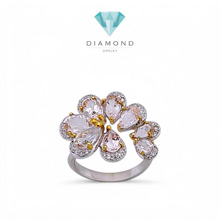 Flower Magonite Diamond Ring 18K / Diamond Jewelry