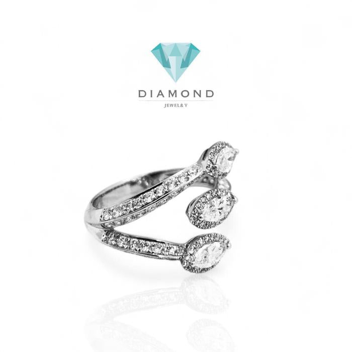 Cincin Berlian 3 oval 18K