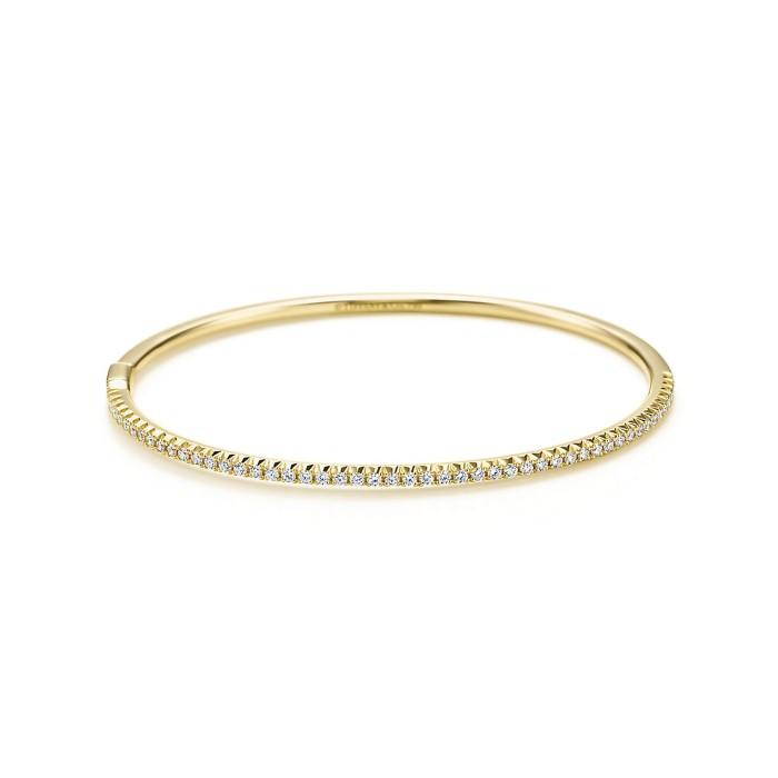 Diamond Bangle Tennis- Gelang Berlian - Diamond Jewelry - White 03070445