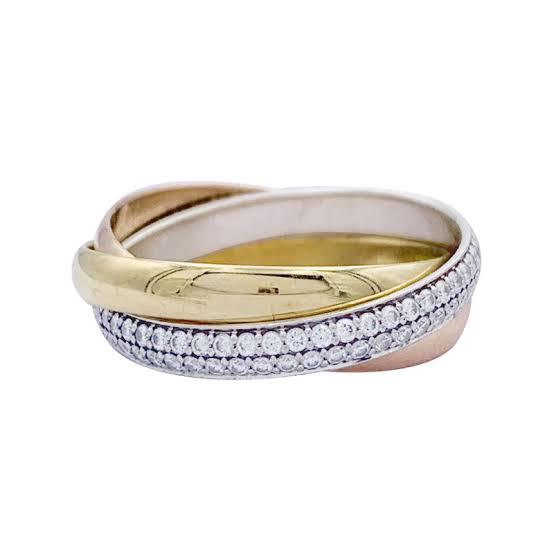 Trinity diamond ring 18K- Diamond Jewelry
