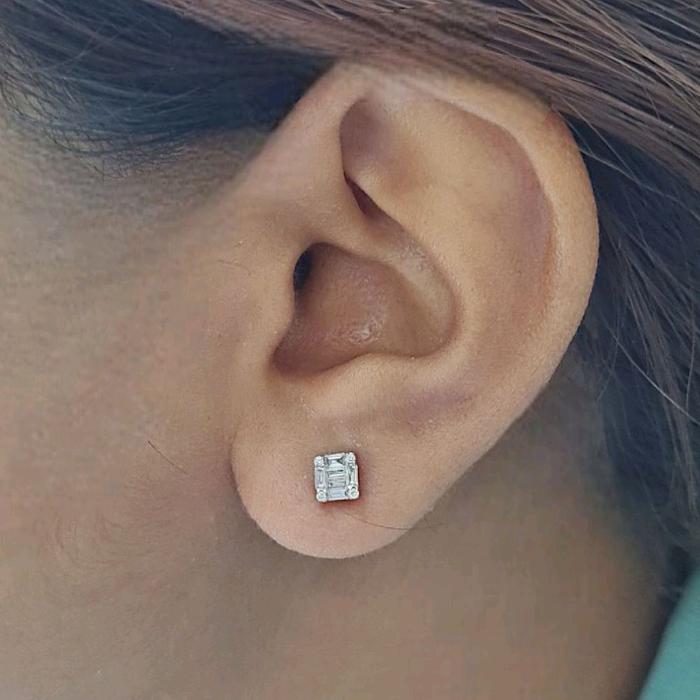Baguette Diamond Earring 18K / Diamond Jewelry