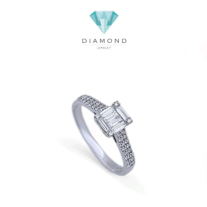 Baguette Diamond Ring 18K / Diamond Jewelry