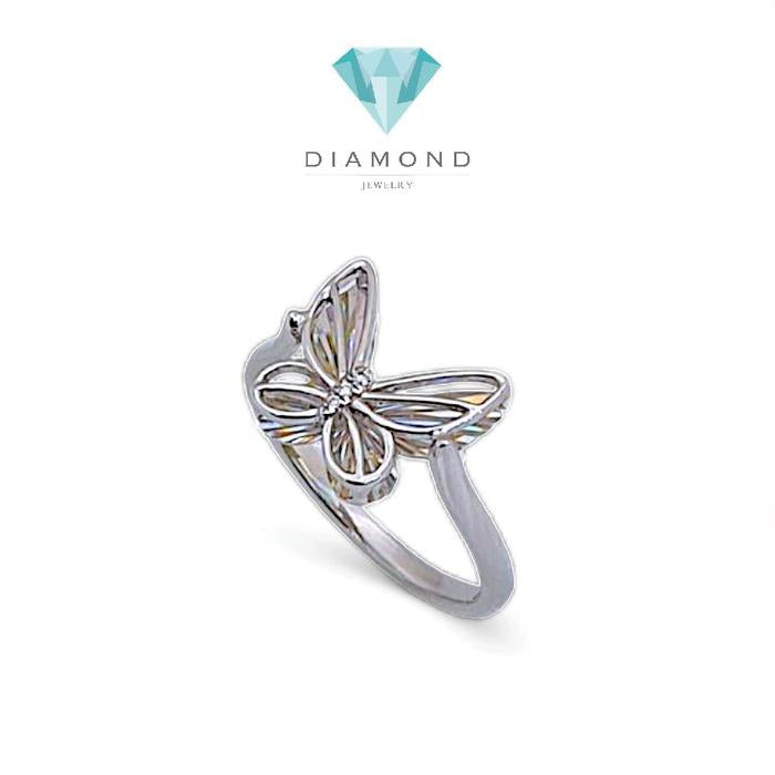 Butterfly Diamond Rainbow Sparkle Ring 18K / Diamond Jewelry/ cincin berlian kupu