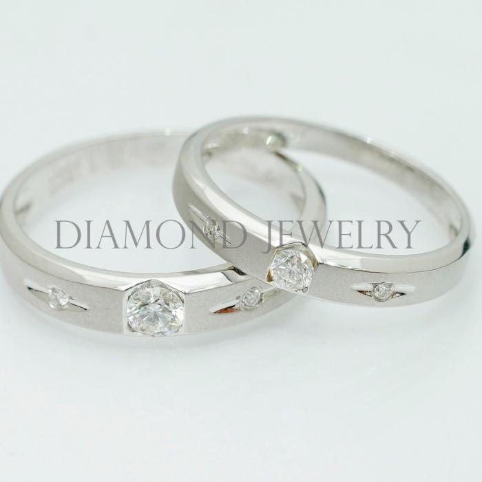 Cincin Kawin/Wedding Ring - Diamond Jewelry Two Tone 01020774/01020775
