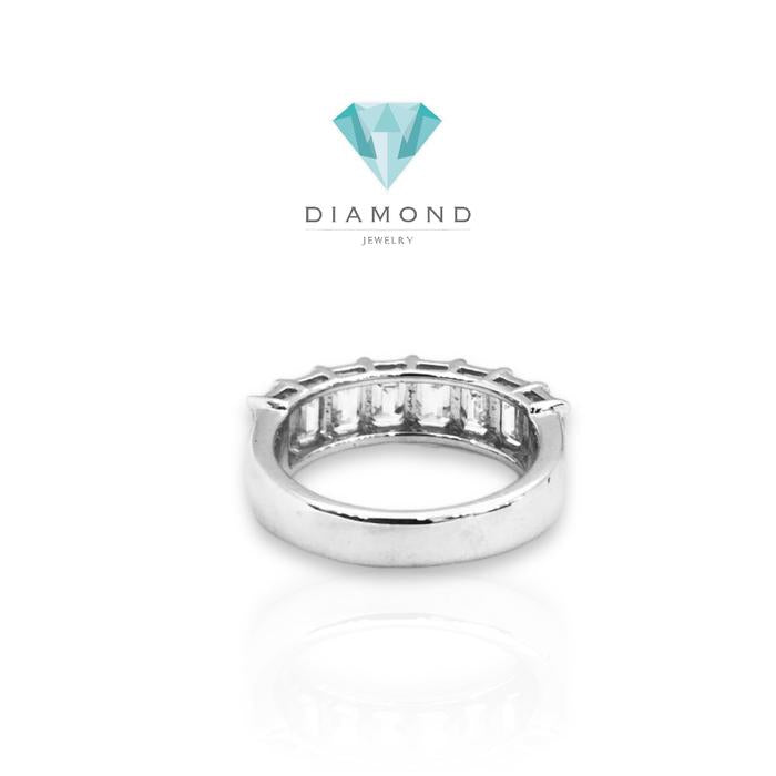 Cincin Berian listring bagguette 18K/ diamond ring tennis listring baguette emerald half pave-Diamond Jewelry