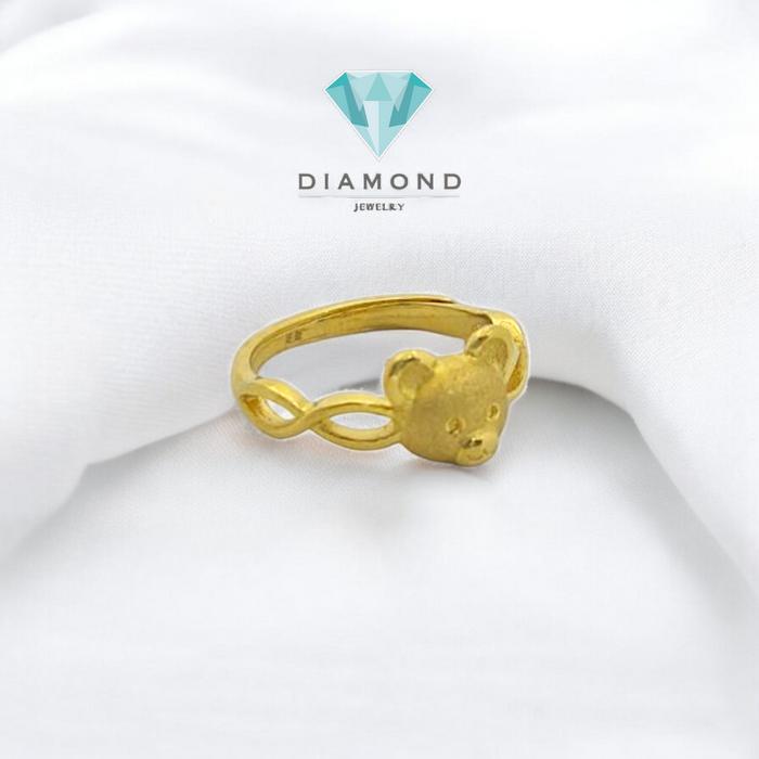 Cincin Mas Bear 24K-Diamond Jewelry