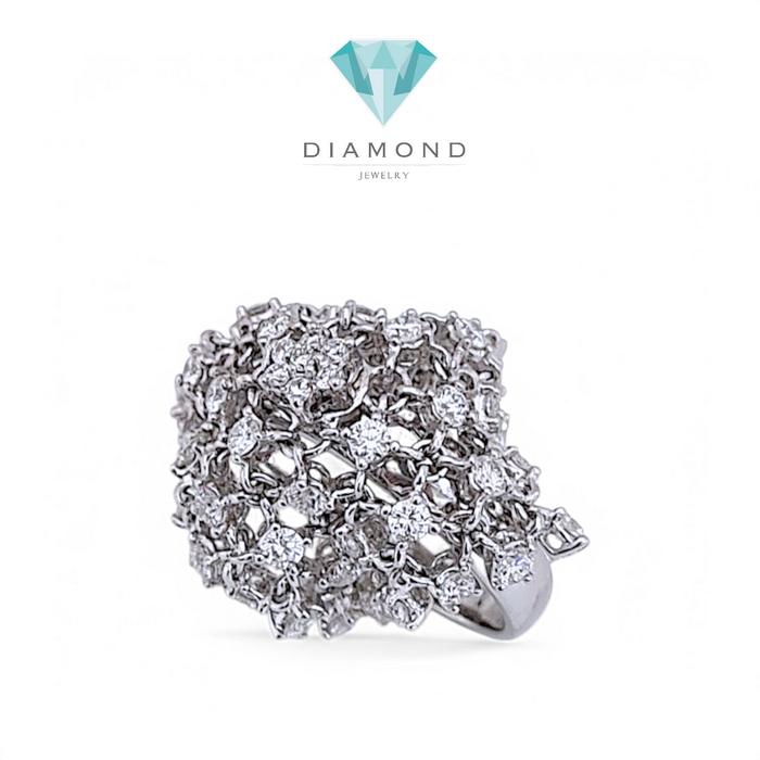 Cincin Berlian Rantai kotak/DIamond square Ring /Diamond Ring 18K / Diamond Jewelry