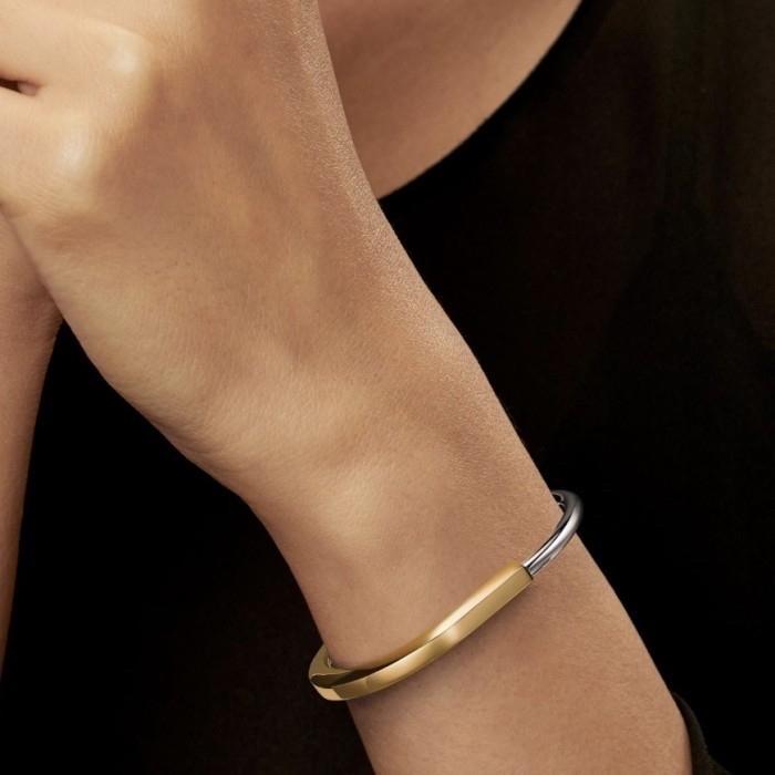 Lock T bangle pave Diamond 18K Gold- Diamond Jewelry