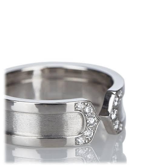 Diamond Ring Double C-Cincin Berlian- 577-Diamond Jewelry-38CBM577LSWP-HT