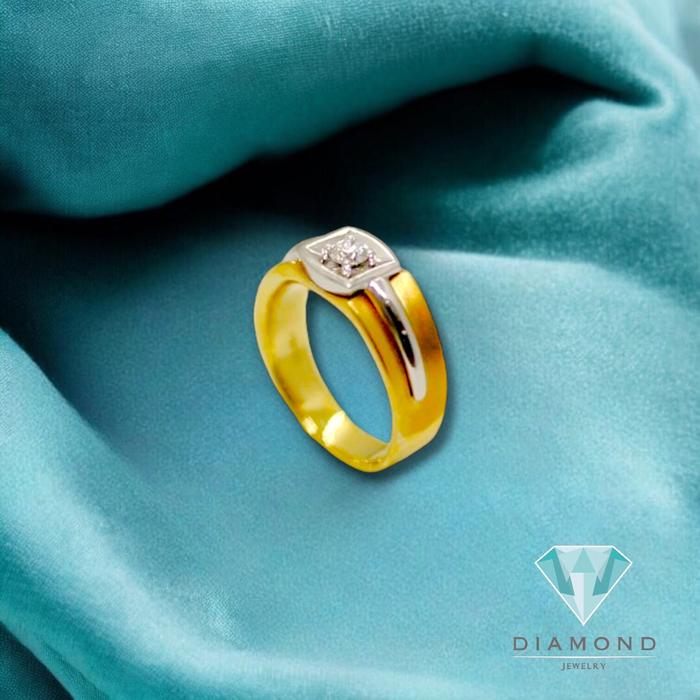 Cincin Laki Berlian Yellow Gold/ solitaire.men diamond ring-Diamond Jewelry