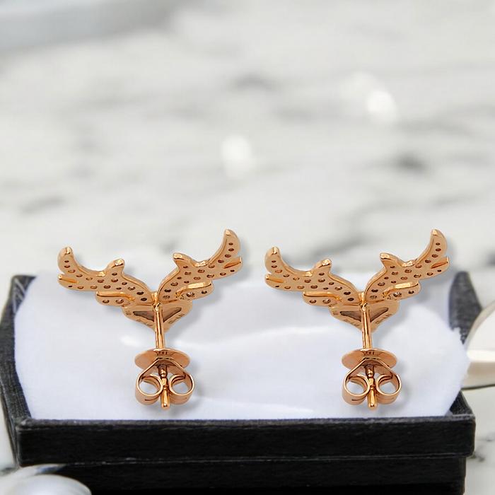 Anting Rusa MOP with Diamond 18K- deer diamond mop earring / Diamond Jewelry