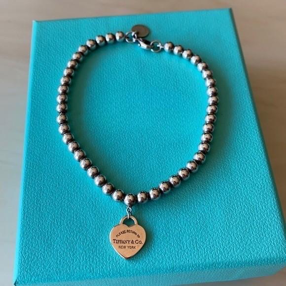 Beads perlee Heart Tag T bracelet 18k Gold-Diamond Jewelry-258GBD2600CHLS