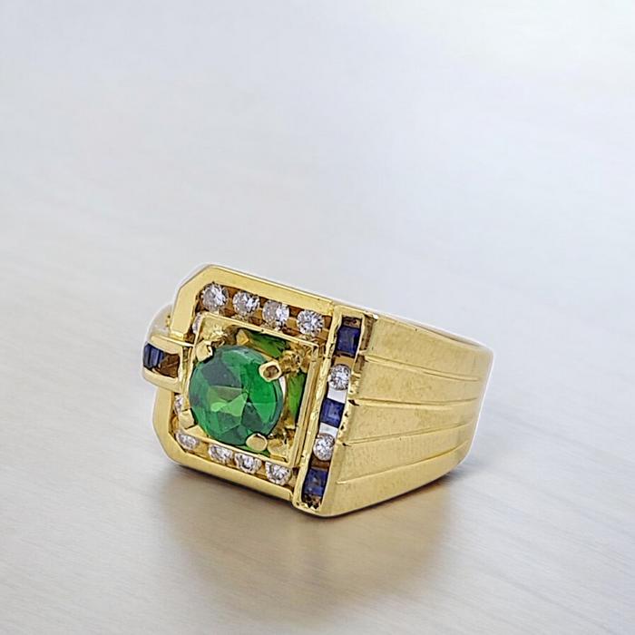 Emerald Diamond Ring 18K / Diamond Jewelry