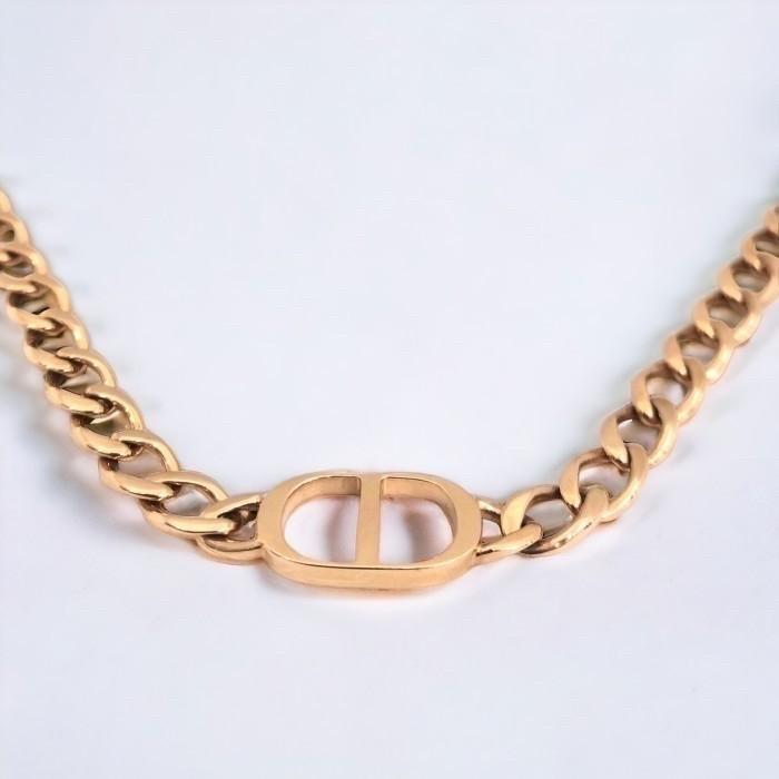 CD necklace initial 18k rose gold-Diamond Jewelry