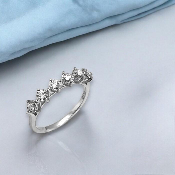 Cincin berlian 6 berlian listring 18k/diamond ring listring stacking ring -Diamond Jewelry