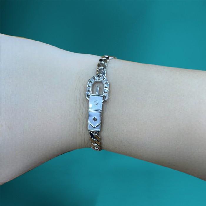 Diamond Bangle Belt Cuban Chain- Gelang Berlian Diamond Jewelry