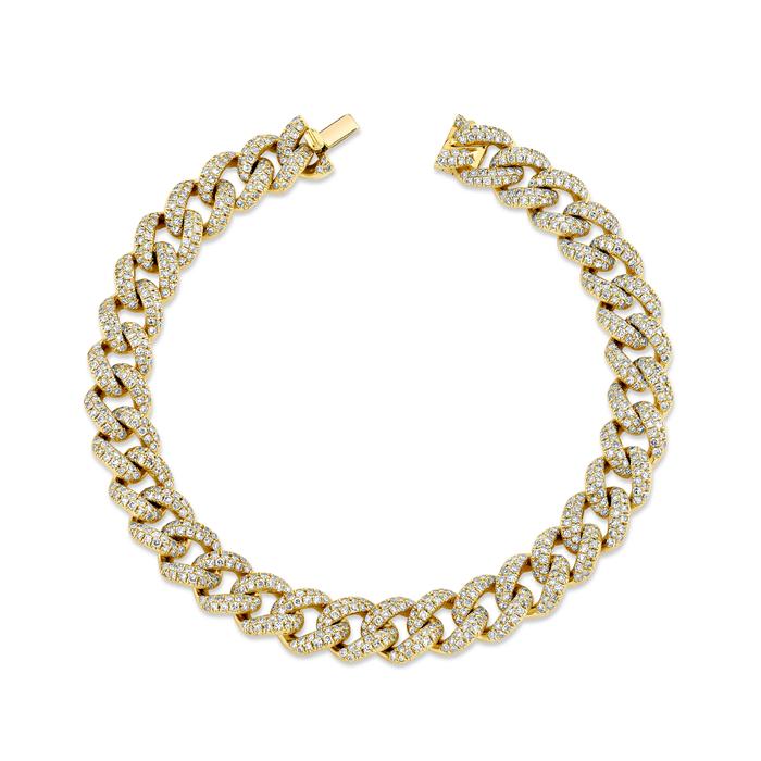 Diamond cuban pave diamond medium Bracelet