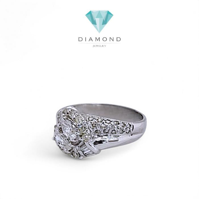 Cincin Berlian Multishape leaves/ diamond duo oval ring-Diamond Jewelry