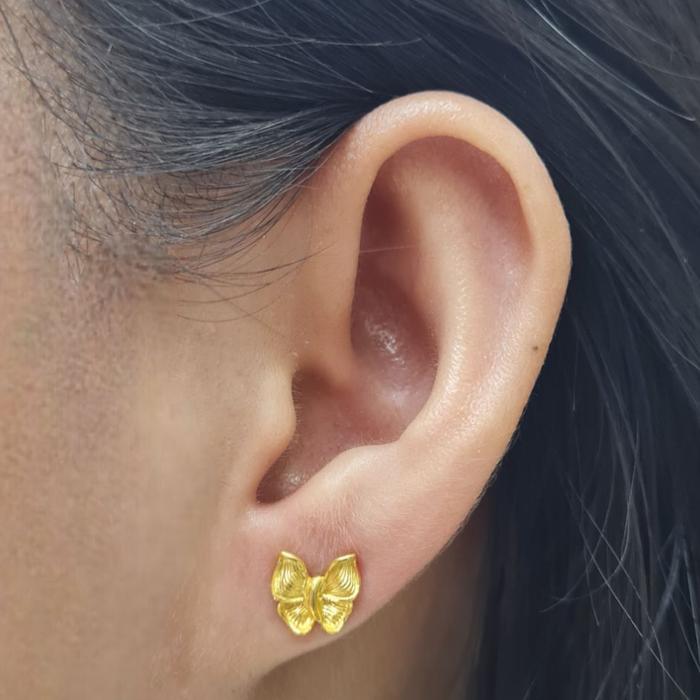 Anting Mas Butterfly 23K-Diamond Jewelry