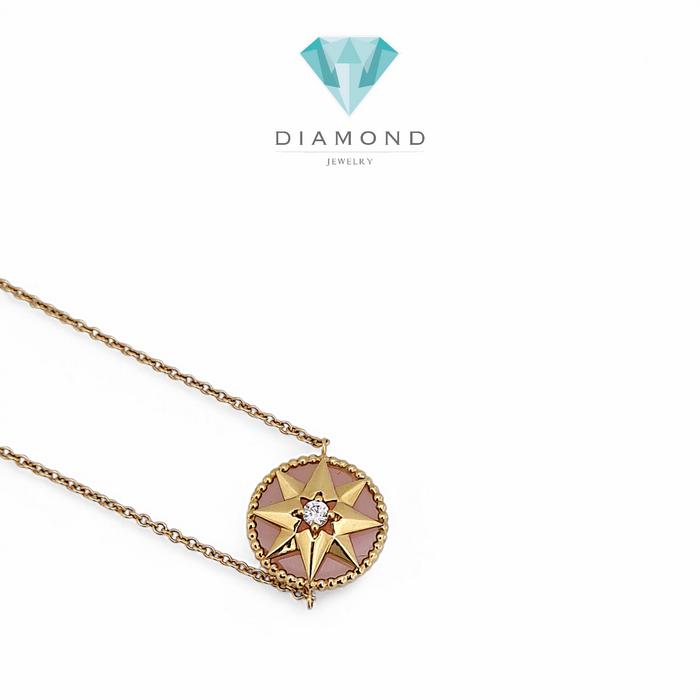 Star Lucky Diamond pink opal Bracelet 18K / Diamond Jewelry