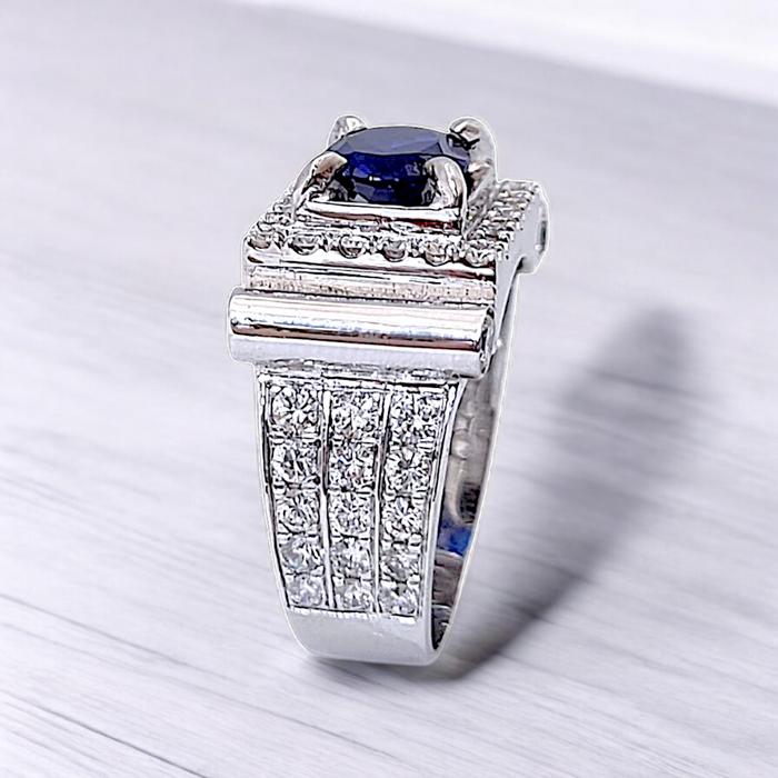 Men's Safir Diamond Ring sapphire / Cincin Safir Berlian Laki-laki / Diamond Jewelry