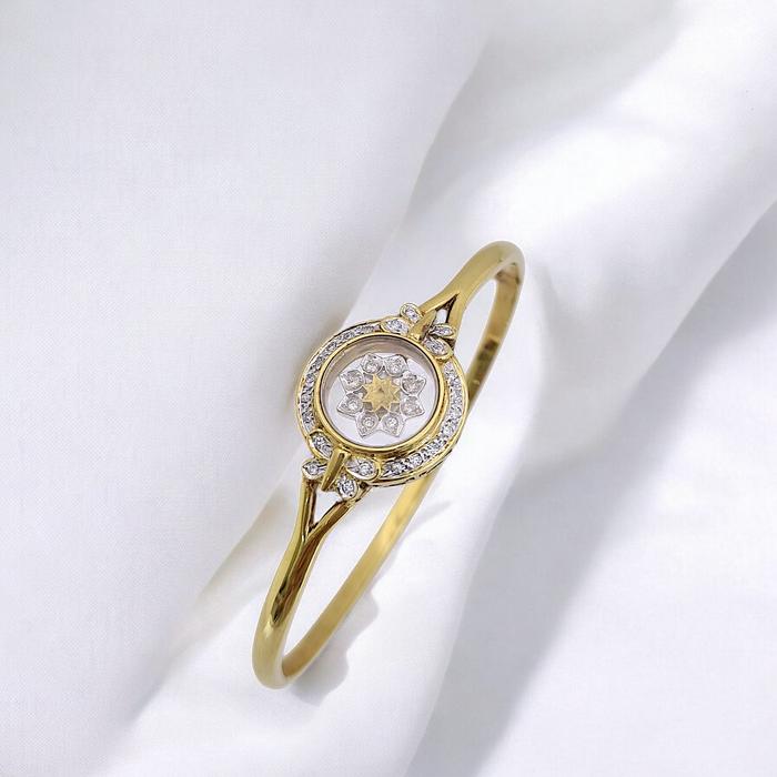 Diamond Bangle - Gelang Berlian - Diamond Jewelry - Rose Gold 03030436