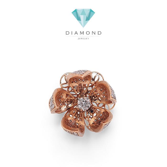 Flower Diamond Solitaire Ring / Diamond Jewelry