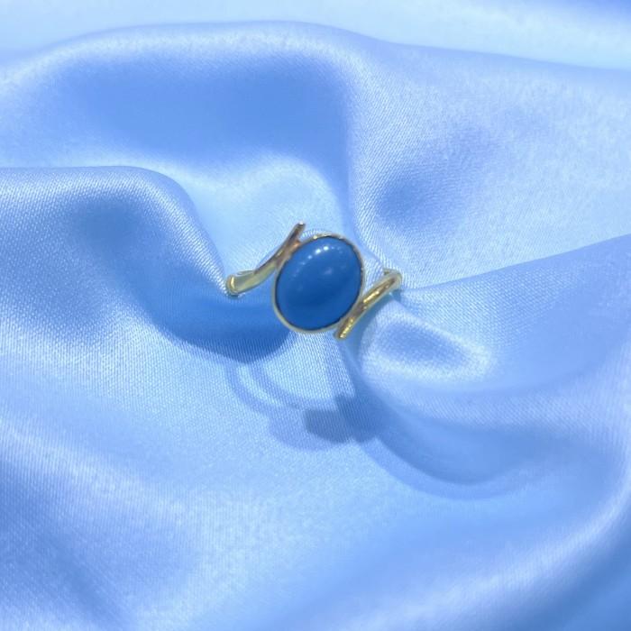 Turqoise 23K Gold Ring Diamond Jewelry